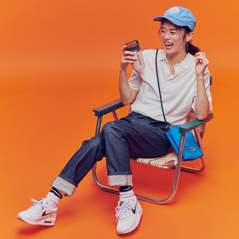 運動会コーデ,ネイビーコーデ,カジュアルコーデ,デニムコーデ,ニットポロ,宮城舞