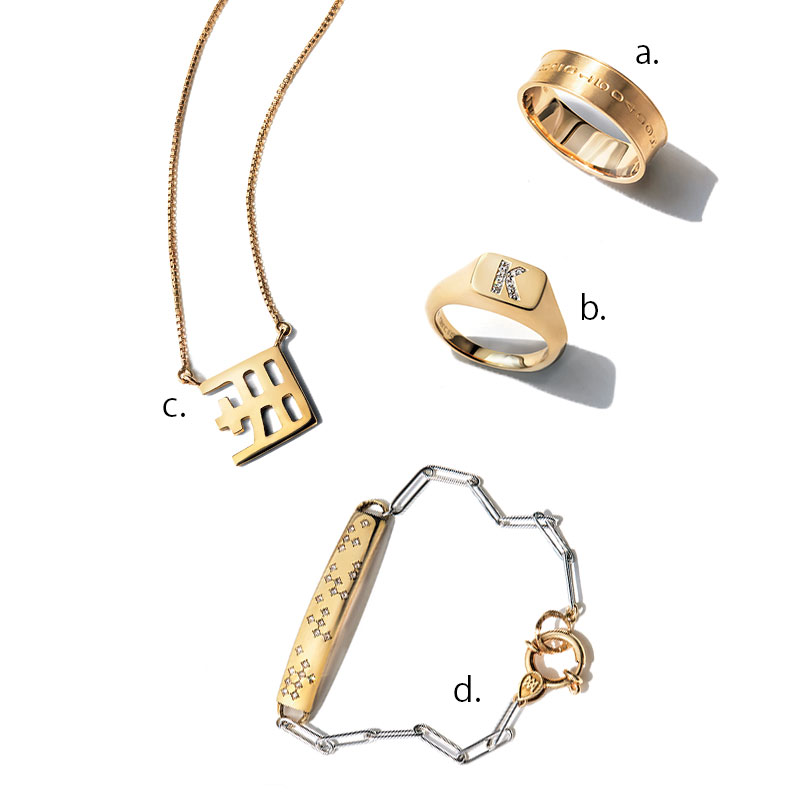 トーカティブのリング、ブランイリスのリング、Yoi Inikiのネックレス、ミラモアのブレスレットの4点