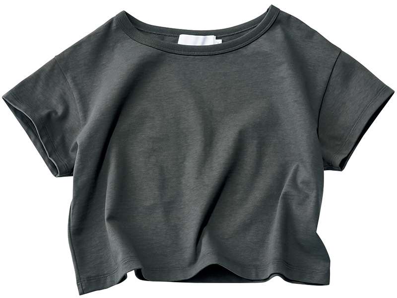 グラフペーパーの短丈Tシャツ