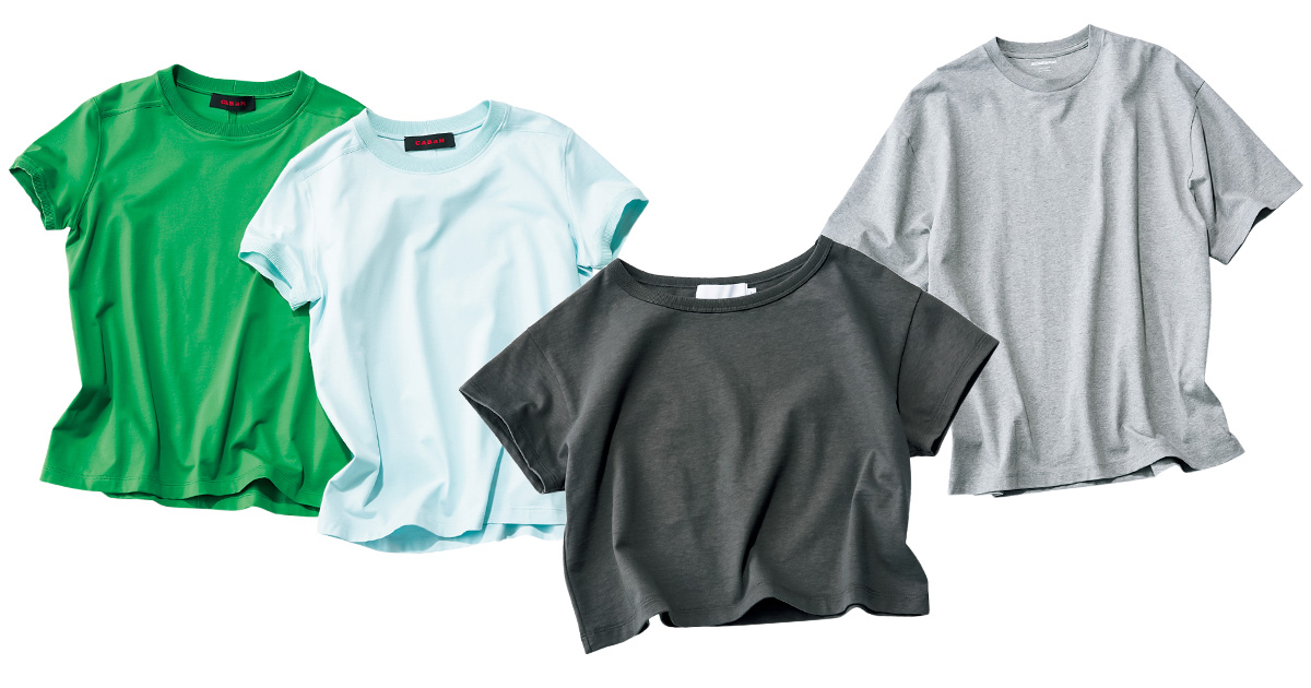 Tシャツ,カラーTシャツ,ショート丈Tシャツ,短丈Tシャツ
