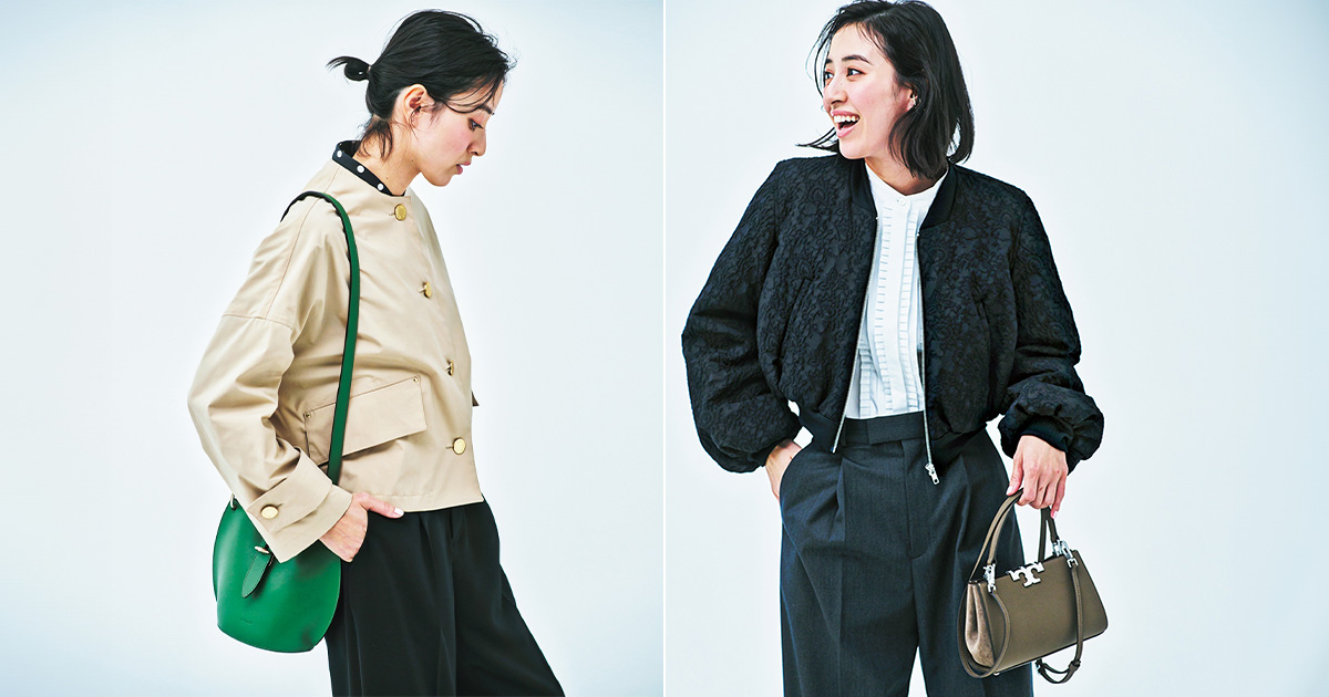 岡本あずさ,ショート丈ブルゾン,春アウター