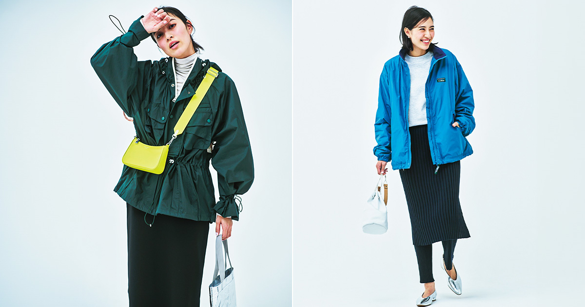 岡本あずさ,スポーティコーデ,アノラック,春アウター,ブルゾン,シャカアウター