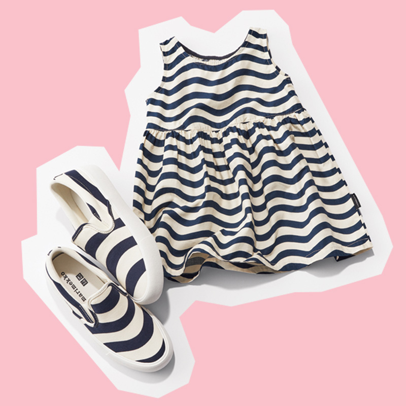 ユニクロ,マリメッコ,ボーダー,リンクコーデ,お出かけコーデ