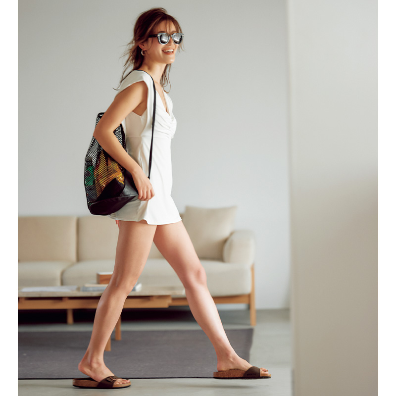 水着,スイムワンピ,水際コーデ,咲和希,ALEXIA STAM