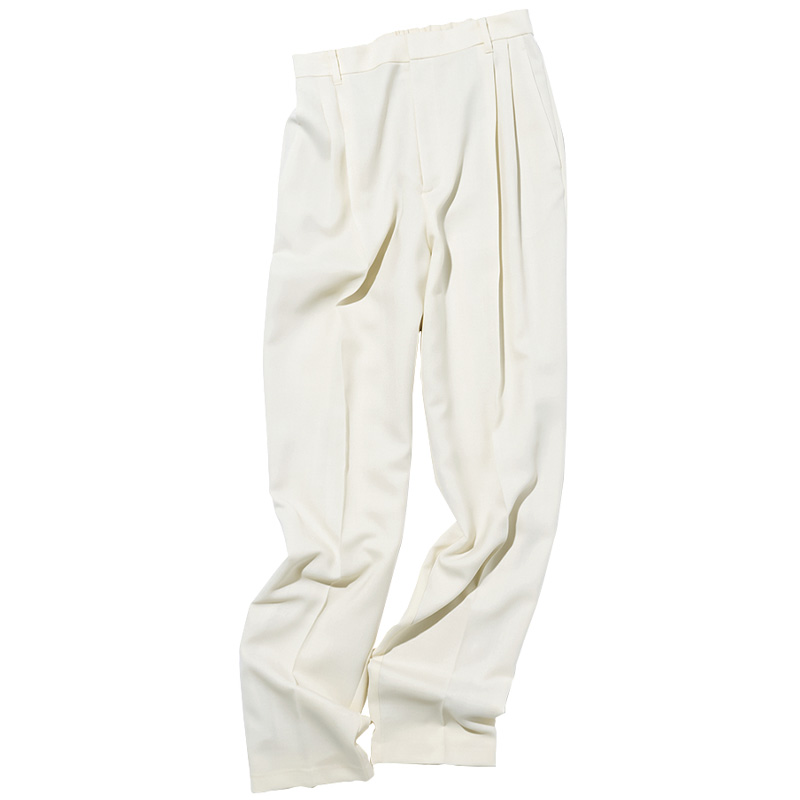 ワイドパンツ,タックパンツ,白パンツ,エブール