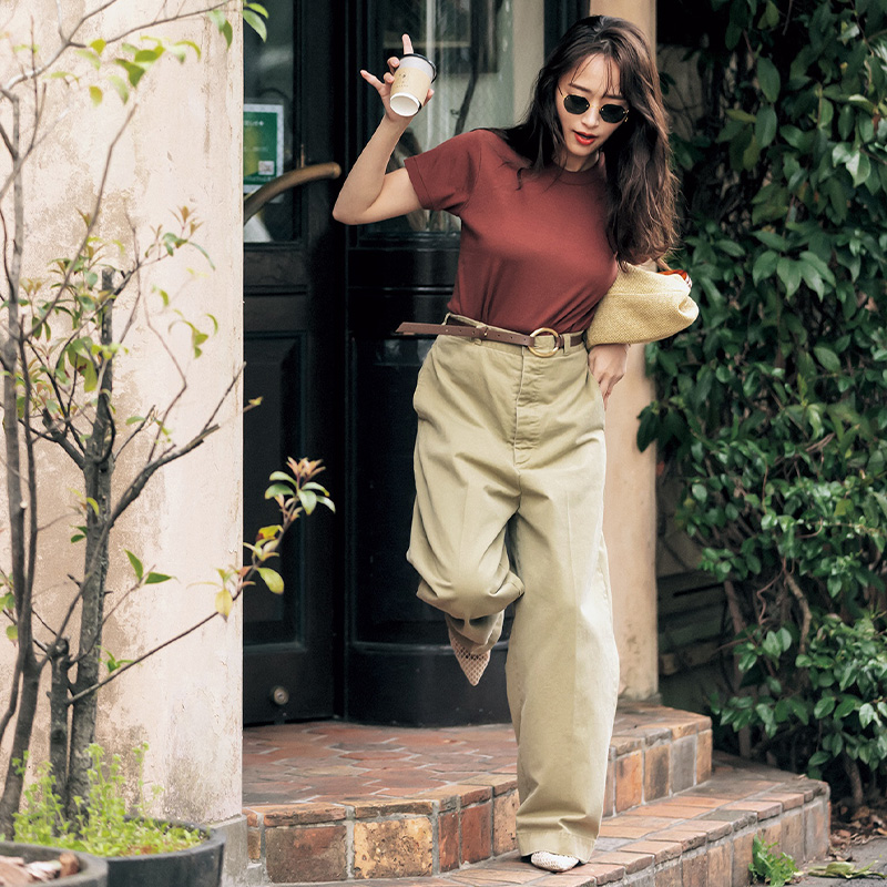 パンツコーデ,チノパンコーデ,近藤千尋