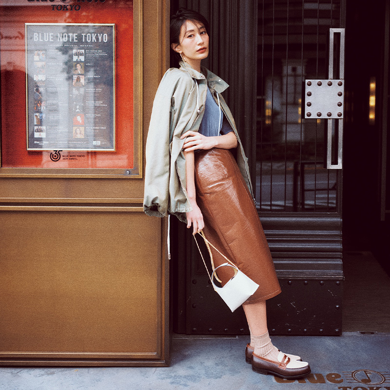 スカートコーデ,ローファーコーデ,神山まりあ