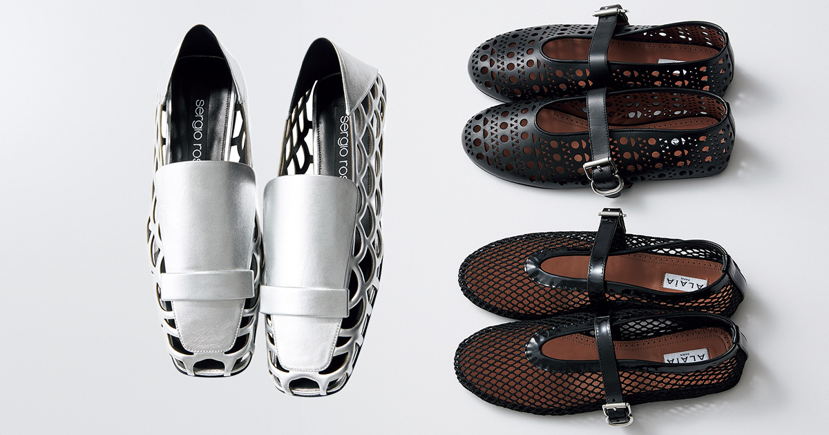 セルジオロッシのsr1,アライア,メッシュシューズ,パンチングシューズ,透けシューズ