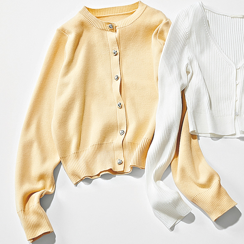 神戸レタスの黄色のUVカットカーディガン