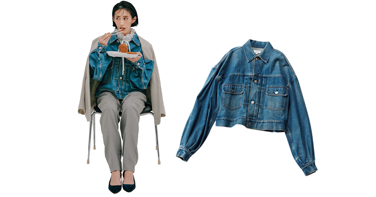 デニムジャケット,Gジャン,HYKE,Gジャンコーデ,デニムジャケットコーデ,神山まりあ