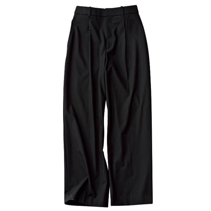 パンツ,黒パンツ,タックワイドパンツ,ユニクロ