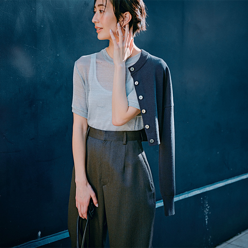 半袖ニット,ラメニット,ニットトップス,エイチ ビューティ＆ユース,神山まりあ