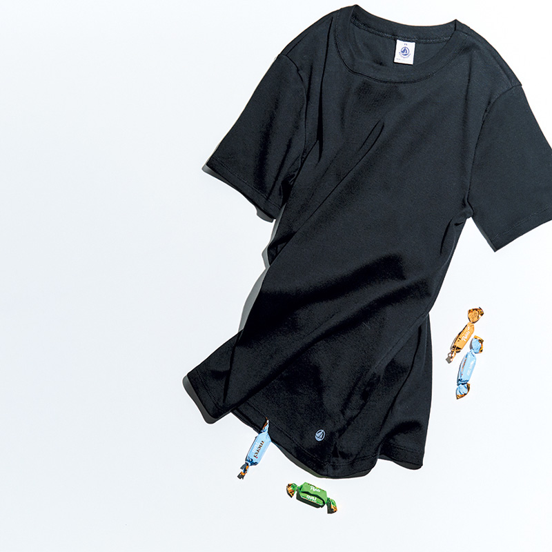 Tシャツ,黒Tシャツ,プチバトー