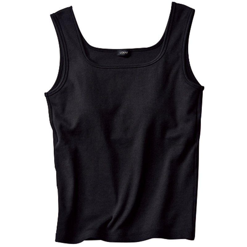 ロエフの黒のスクエアタンク