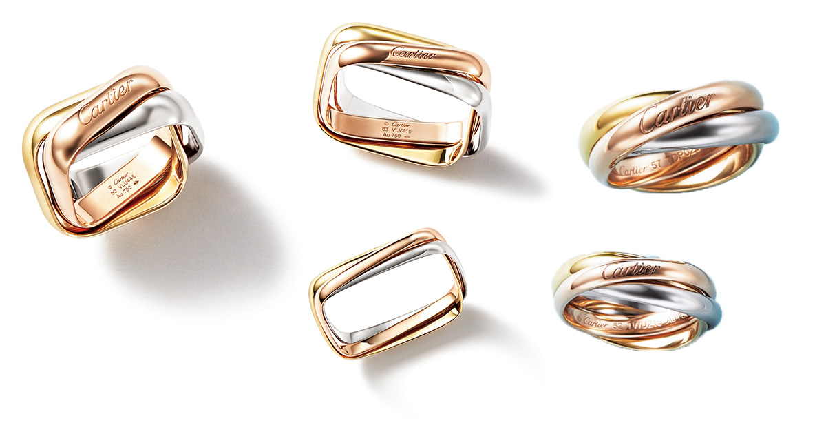 カルティエ,トリニティ,クッションシェイプ,リング,ブレスレット