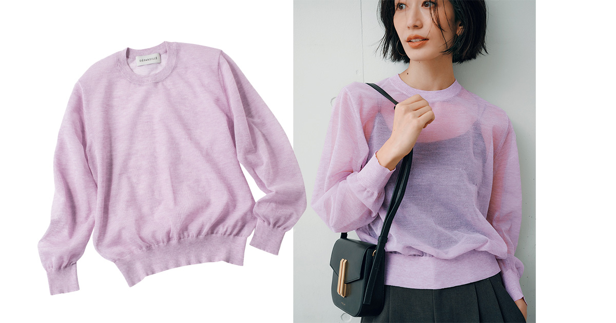 シアートップス ,シースルートップス,透けトップス,ピンクトップス,デパリエ,神山まりあ