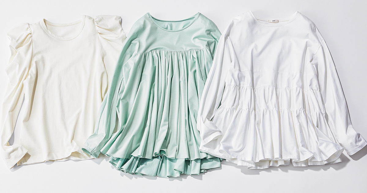 ロンT,長袖カットソー,yori,ルフィル ,アルページュストーリー 