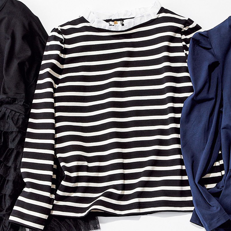 ロンT,長袖カットソー,ボーダーカットソー,ネットブランド,St.cecilia