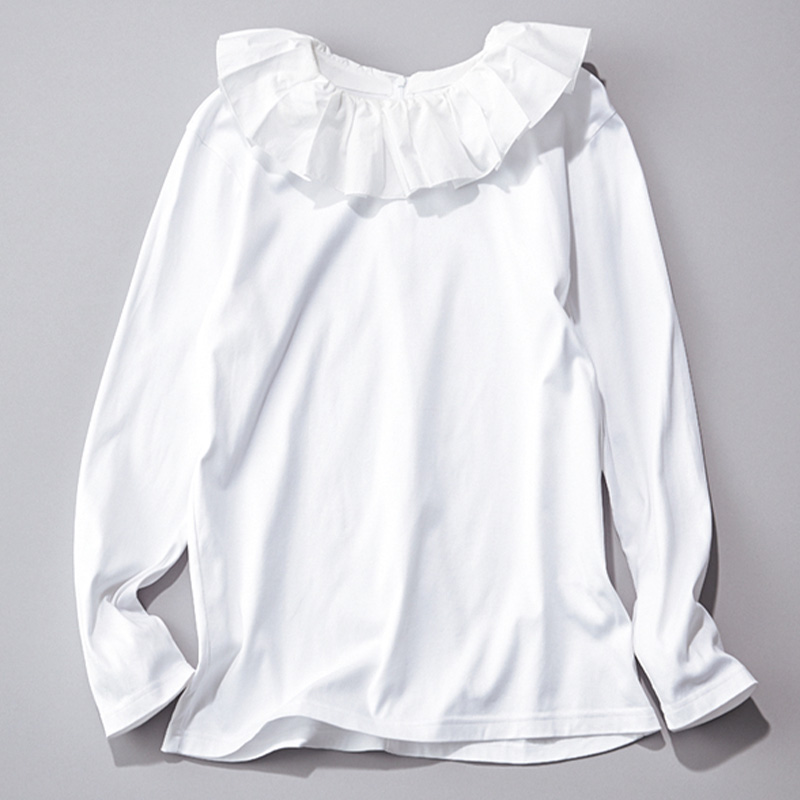 ロンT,白ロンT,フリル,St.cecilia