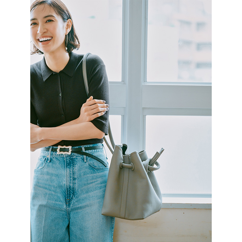 デニムコーデ,アッパーハイツのデニム,学校コーデ,岡本あずさ