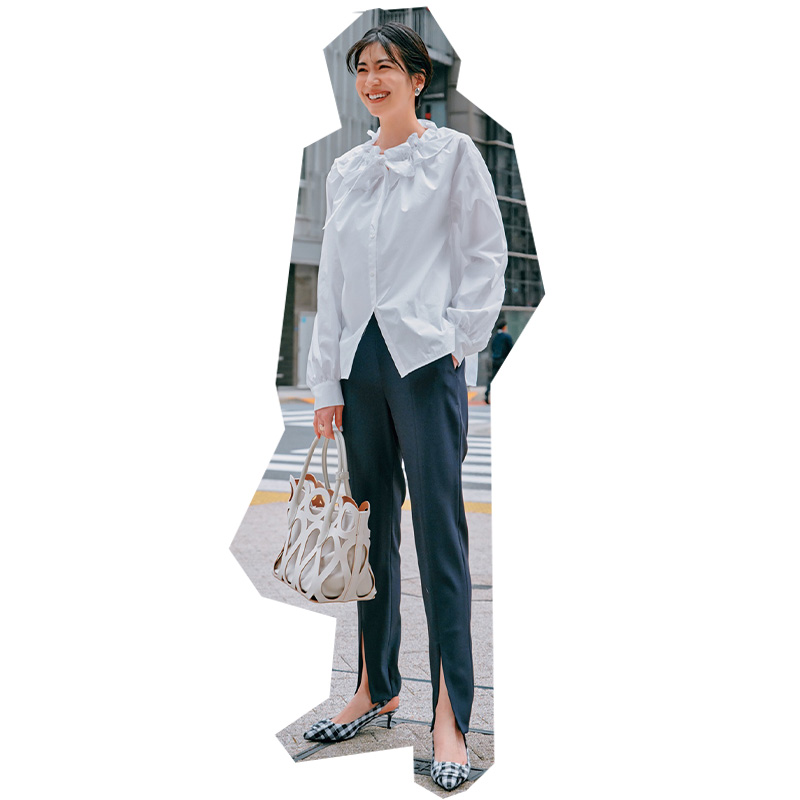 パンツ,テーパードパンツ,スリットパンツ,パンツコーデ,ルフィル,阪井まどか