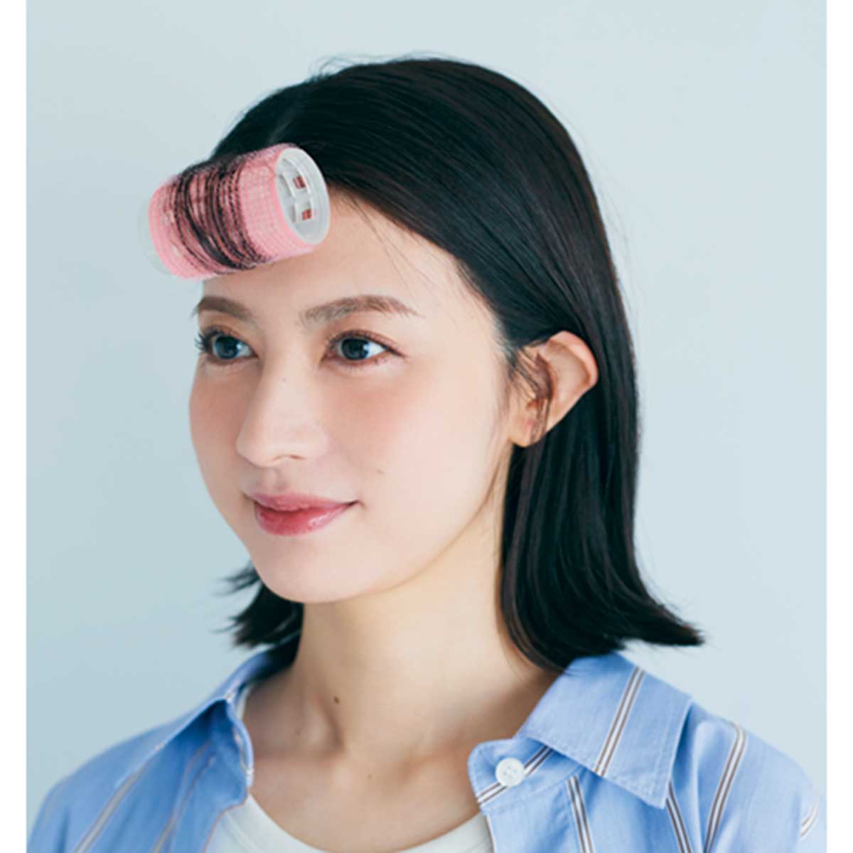 隠れバングを巻きすぎると不自然