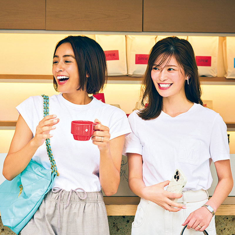 VERYモデル,咲和希,木佐貫まや,パンツコーデ,デニムコーデ,白Tコーデ