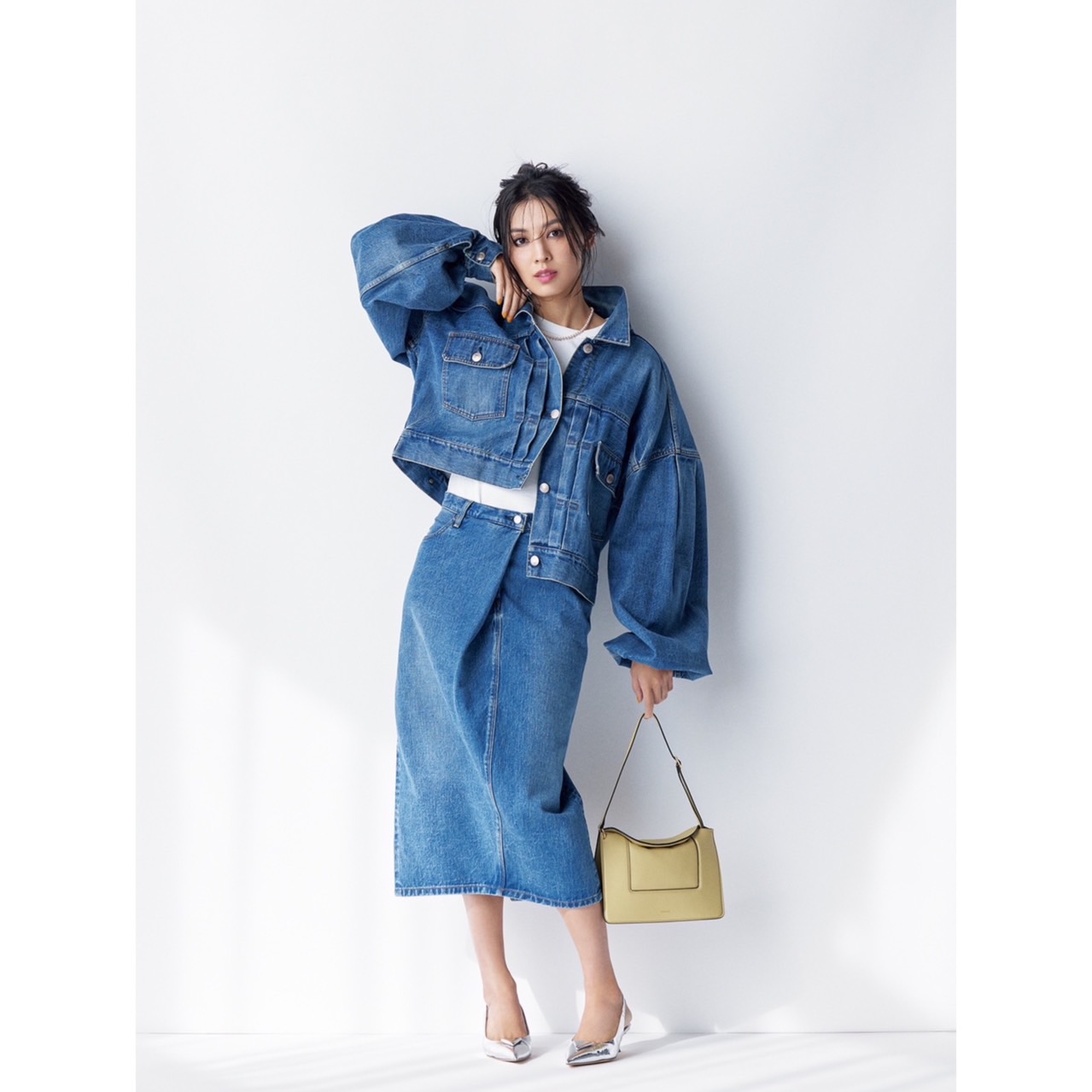 デニムスカート　デニムジャケット